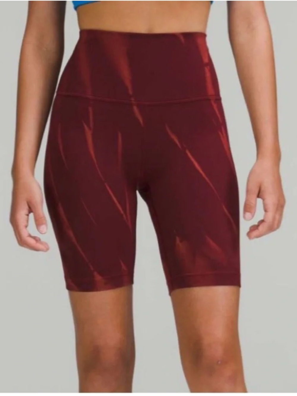 Lululemon Wunder Train High-Rise Short Sun Bleached Wash Red Merlot | Size 4, 8”